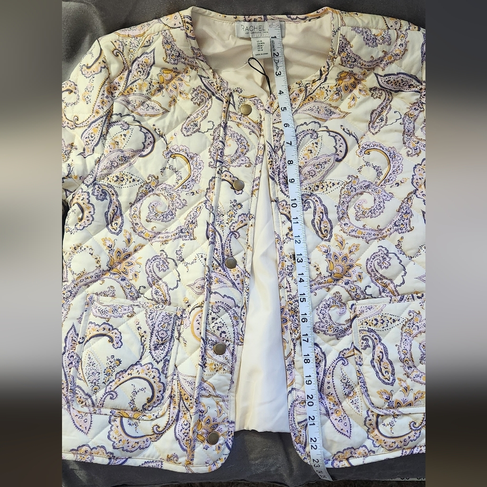 Paisley Quilted Button Up Jacket - Picture 3 of 5